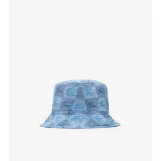 Cappello a secchiello in cotone a scacchi EKD