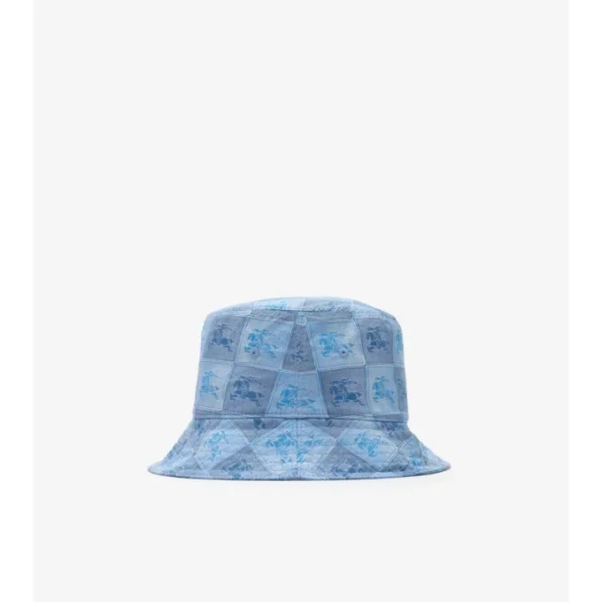 Cappello a secchiello in cotone a scacchi EKD