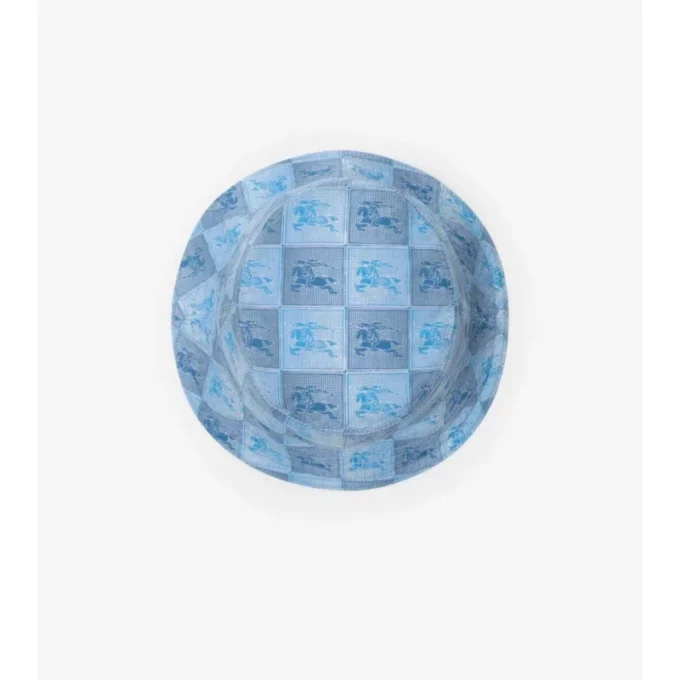 Cappello a secchiello in cotone a scacchi EKD