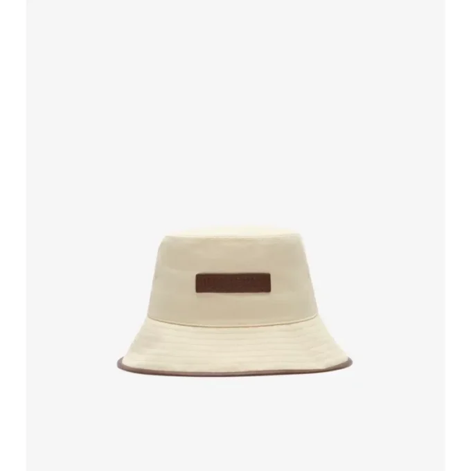 Cappello a secchiello in Gabardine con logo