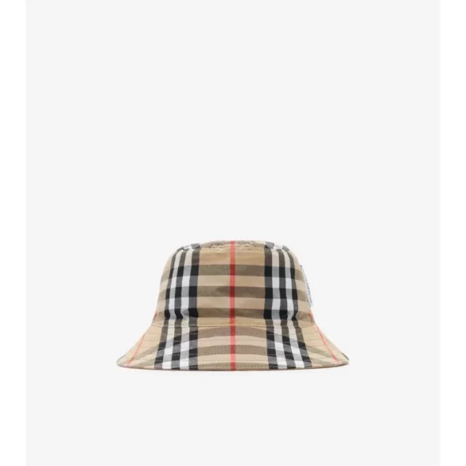 Cappello a secchiello reversibile in cotone