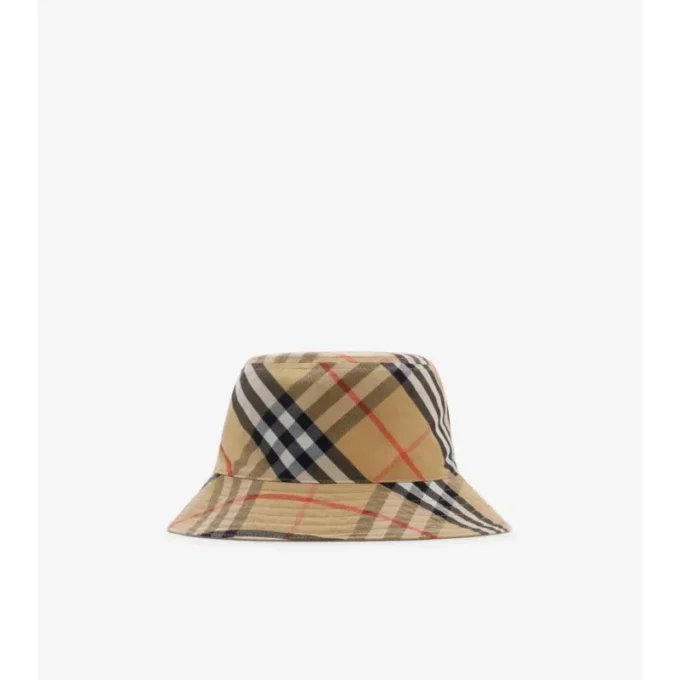 Cappello a secchiello reversibile in Gabardine