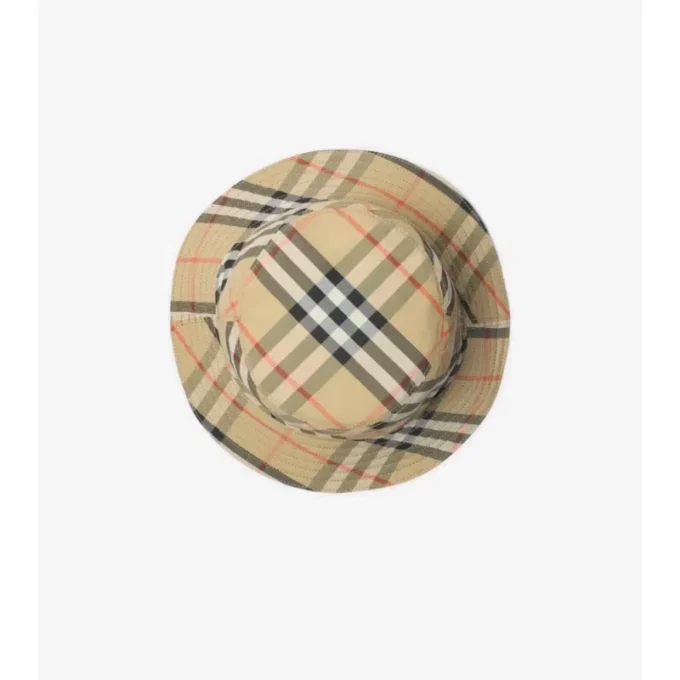 Cappello a secchiello reversibile in nylon con motivo Knight Stamp