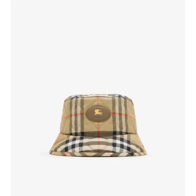 Cappello a secchiello trapuntato a ferro di cavallo