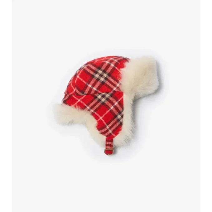 Cappello da cacciatore in lana a quadri
