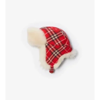 Cappello da cacciatore in lana a quadri