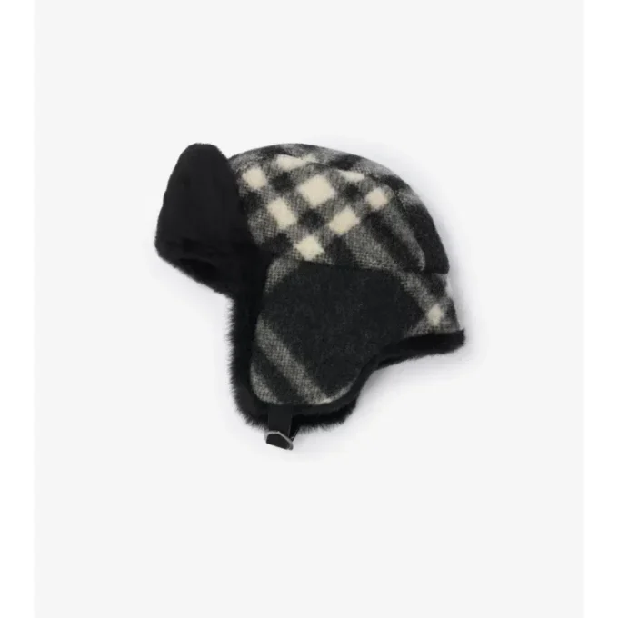 Cappello da cacciatore in lana a quadri
