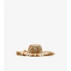 Cappello da sole effetto rafia con timbro del cavaliere