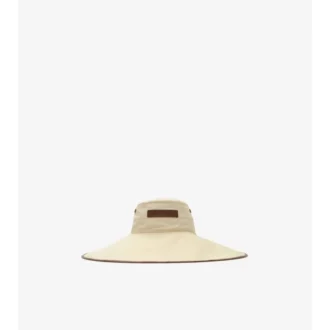 Cappello da sole in Gabardine con logo