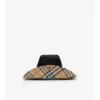 Cappello in gabardine con tesa a quadri