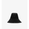 Cappello in gabardine con tesa a quadri