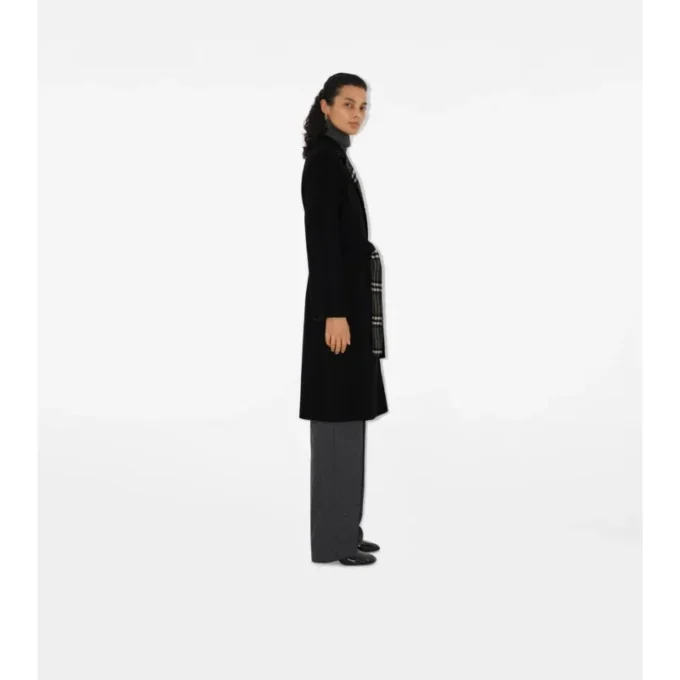 Cappotto avvolgente reversibile in lana