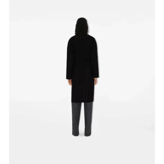 Cappotto avvolgente reversibile in lana