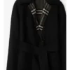 Cappotto avvolgente reversibile in lana