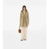 Cappotto avvolgente reversibile in lana con cappuccio