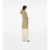 Cappotto avvolgente reversibile in lana con cappuccio