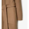 Cappotto avvolgente reversibile in lana con cappuccio
