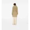 Cappotto avvolgente reversibile in lana con cappuccio
