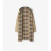 Cappotto avvolgente reversibile in lana con cappuccio