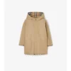 Cappotto con cappuccio in cotone a quadri