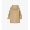 Cappotto con cappuccio in cotone a quadri