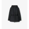 Cappotto corto in nylon con cappuccio