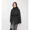 Cappotto corto in nylon con cappuccio