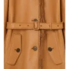 Cappotto corto in pelle con frange
