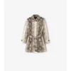 Cappotto da auto Stonehaven in cotone rivestito con stampa pitonata corta