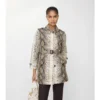 Cappotto da auto Stonehaven in cotone rivestito con stampa pitonata corta