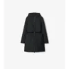 Cappotto in nylon con cappuccio di media lunghezza