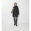 Cappotto in nylon con cappuccio di media lunghezza