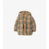 Cappotto in nylon con motivo a quadri