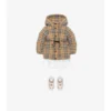 Cappotto in nylon con motivo a quadri