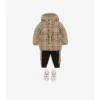 Cappotto in nylon con motivo a quadri