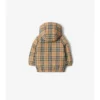 Cappotto in nylon con motivo a quadri