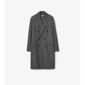 Cappotto sartoriale in lana a spina di pesce