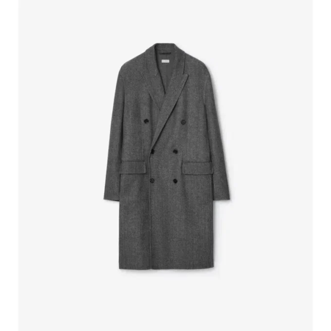 Cappotto sartoriale in lana a spina di pesce