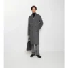 Cappotto sartoriale in lana a spina di pesce