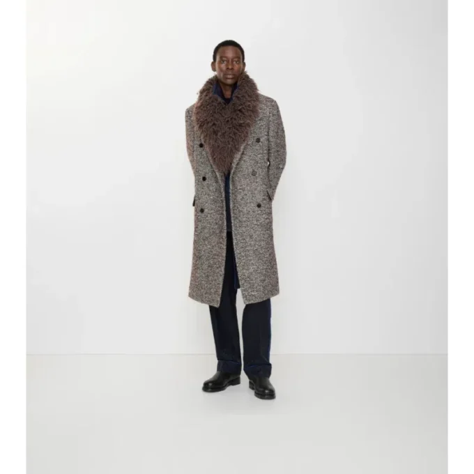 Cappotto sartoriale in misto lana e mohair