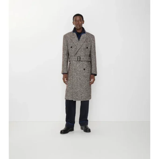 Cappotto sartoriale in misto lana e mohair