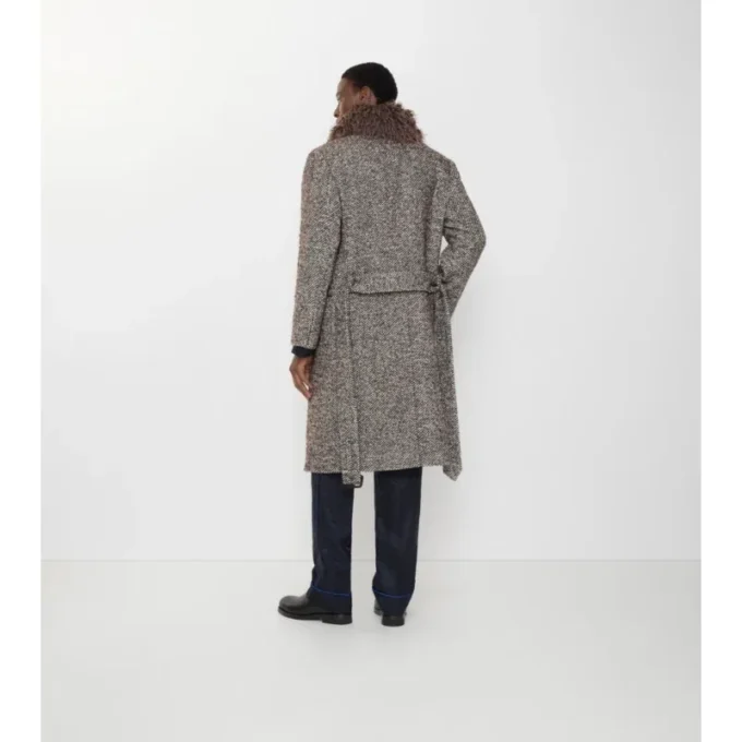 Cappotto sartoriale in misto lana e mohair
