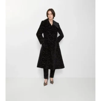 Cappotto sartoriale in velluto misto seta