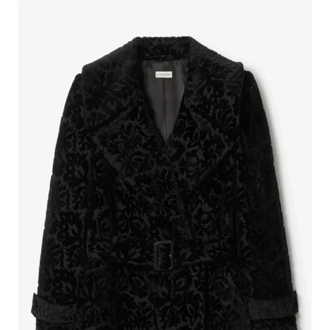 Cappotto sartoriale in velluto misto seta