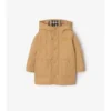 Cappotto trapuntato in nylon con cappuccio