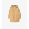 Cappotto trapuntato in nylon con cappuccio