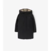 Cappotto trapuntato in nylon con cappuccio