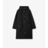 Cappotto trapuntato in nylon con cappuccio