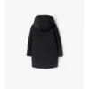 Cappotto trapuntato in nylon con cappuccio