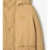 Cappotto trapuntato in nylon con cappuccio